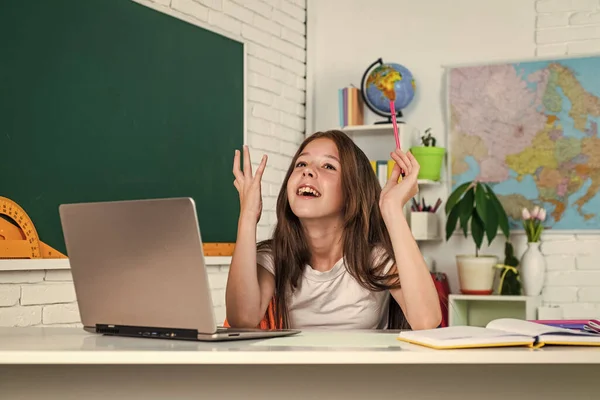Online Onderwijs Kennisdag Concept Leerling Kind Studie Les Kind Leren — Stockfoto