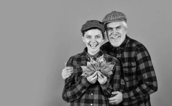 Amor Relacionamento Romântico Saudações Outono Festival Colheita Outono Tendências Época — Fotografia de Stock