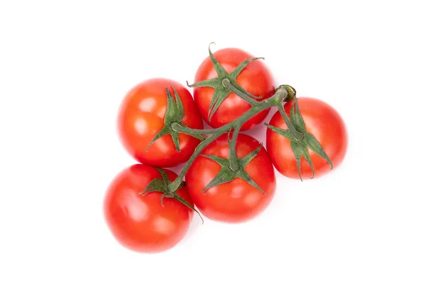 Bunch Cherry Tomatoes Vegetables Isolated White — Fotografia de Stock