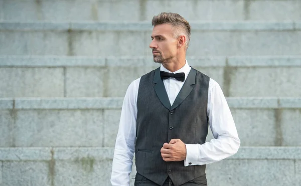 Man Formalwear Formal Fashion Man Elegant Man Wearing Formal Suit — Foto de Stock