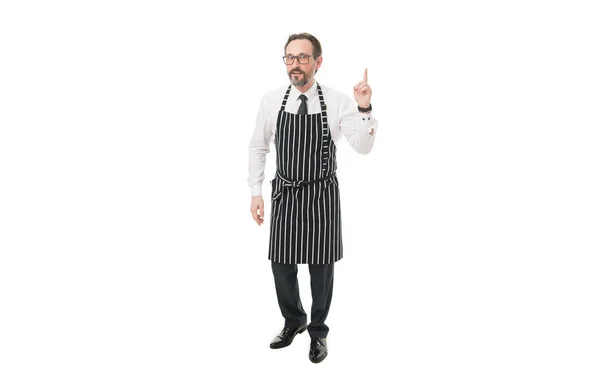 Know What You Would Catering Business Confident Chef Apron Mature — Stock fotografie