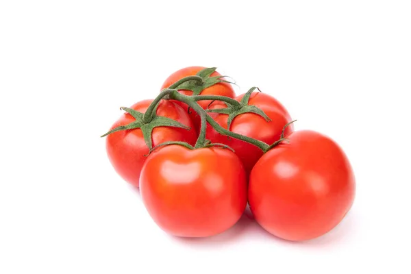 Fresh Red Cherry Tomato Cluster Isolated White — Fotografia de Stock