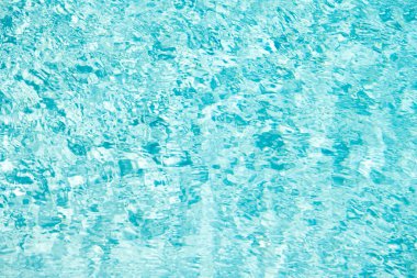 turquoise color backdrop of swimming pool water with ripples. concept of summer.