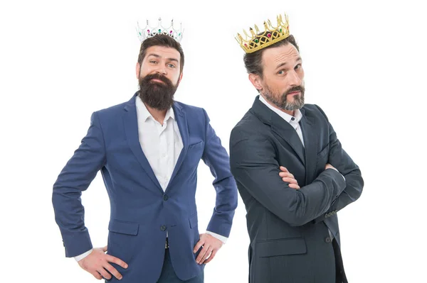 Ambitions Lead Reward Businessmen Got Crowns Reward Reward Business Employee — Stockfoto