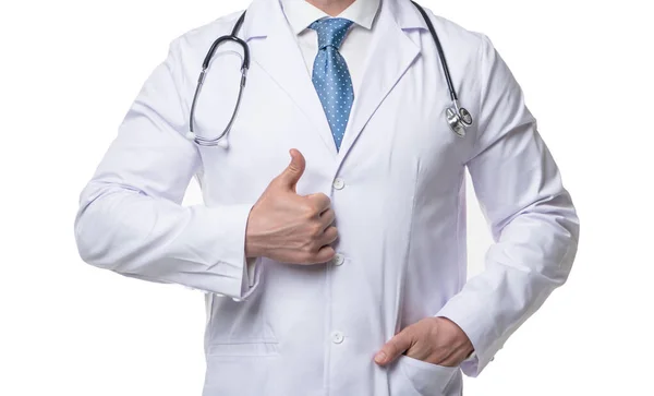 Cropped View Cardiologist Medicine Stethoscope Cardiologist Medicine Cardiologist Man — Stock fotografie