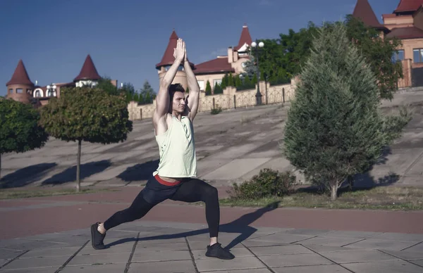 Koncept Zdravého Životního Stylu Sport Fitness Macho Zapadnout Tepláky Městské — Stock fotografie