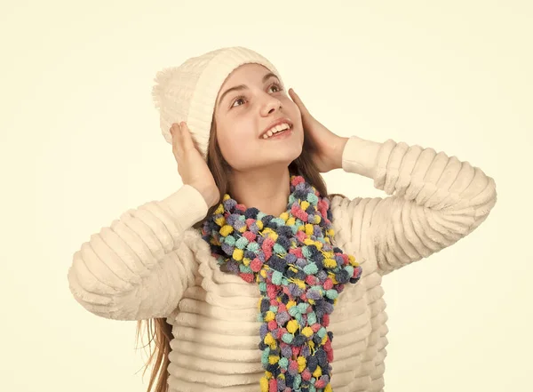 Ung Och Bekymmerslös Höst Mode Stil Varma Kläder Glad Tonåring — Stockfoto