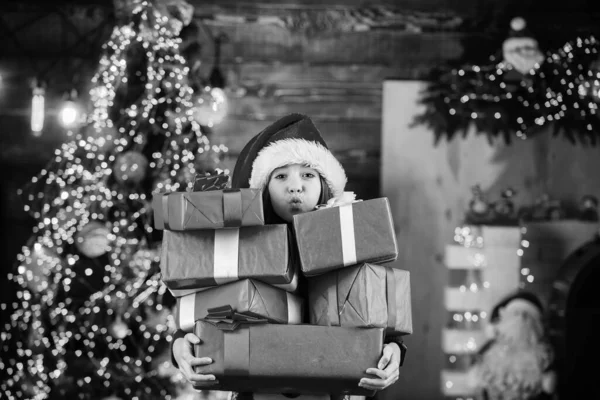 Vive Abundância Felicidade Alegria Chapéu Pai Natal Pai Natal Trouxe — Fotografia de Stock