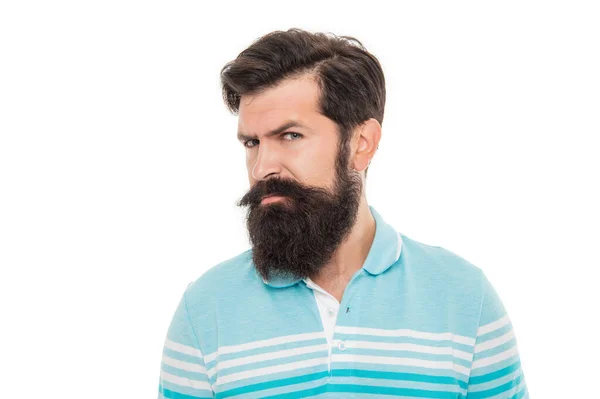 Retrato Barba Tipo Sério Com Cara Barba Bigode Barbudo Cara — Fotografia de Stock