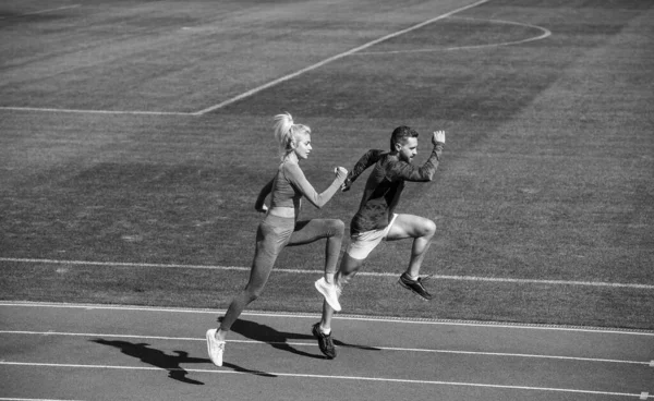 Vilken Sport Maratonhastighet Sportpar Springer Snabbt För Att Vinna Framgångsrika — Stockfoto