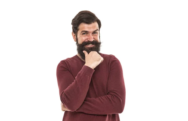 Uomo Acconciatura Elegante Barba Prendere Decisioni Concetto Uomo Affari Uomo — Foto Stock