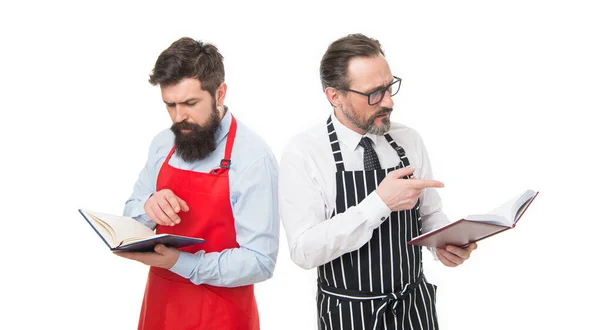 Notizen Machen Café Und Restaurant Eröffnet Menüplanung Glückliches Koch Team — Stockfoto