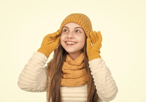 Höst Mode Stil Varma Kläder Glad Tonåring Flicka Vinterkläder Barndoms — Stockfoto