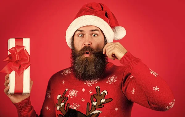 Jingle Bells Winter Holiday Party Mature Guy Celebrate New Year — Stock Photo, Image