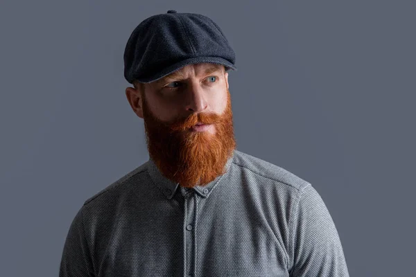 Portret Van Ierse Man Studio Een Man Met Een Baard — Stockfoto