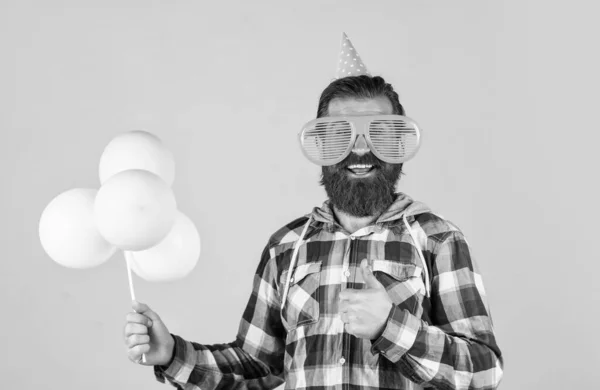 Looking Good Happy Birthday You Male Holiday Celebration Bearded Guy — Stock Photo, Image