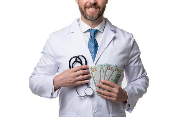 Die Krankenversicherung Ist Teuer Arztkosten Und Versicherung Therapeut Mit Geld — Stockfoto