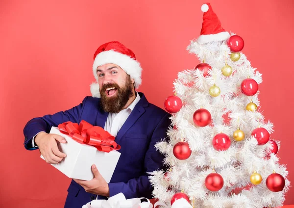 Fiesta Navidad Compartiendo Bondad Felicidad Prepara Regalos Para Todos Hombre —  Fotos de Stock