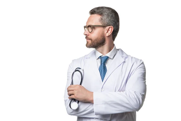 Cardiology Doctor Stethoscope Cardiology Doctor Isolated White Medical Doctor Cardiology — Stock Photo, Image