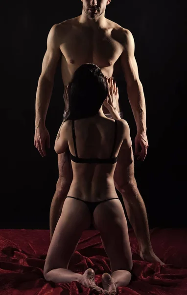 Momento Íntimo Dos Amantes Fazer Sexo Relações Sexuais Amantes Corpo — Fotografia de Stock