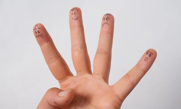 Mano gesto y sonrisas — Foto de Stock