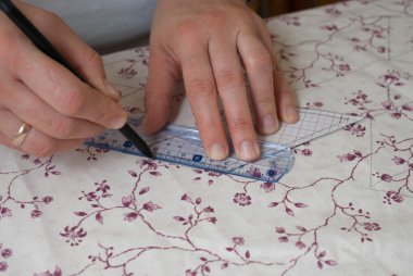 Yorgan imalatı için materyal hazırlama