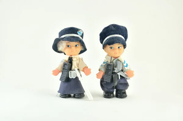 Polizistin Puppen Spielzeug — Stockfoto