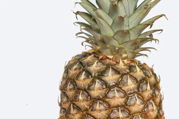 Ananas Frukt Närbild Vit Bakgrund — Stockfoto