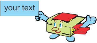 Fotokopi makinesi maskot