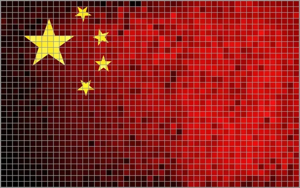 Kinas flag – Stock-vektor