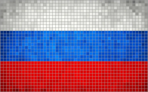 Abstract Mosaic flag of Russia — Stock Vector