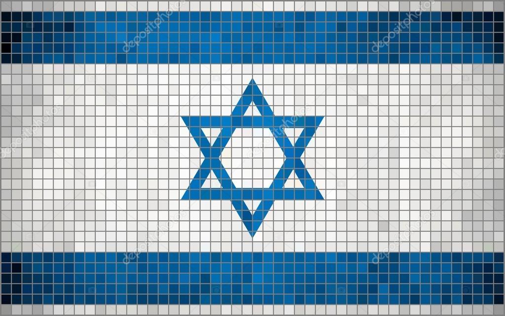 Abstract Mosaic flag of Israel