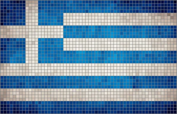 Astratto Bandiera Mosaico della Grecia — Vettoriale Stock