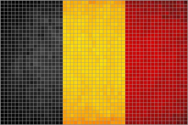 Belgian flag, mosaic — Stock Vector