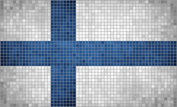 Bandera de mosaico de Finlandia — Archivo Imágenes Vectoriales