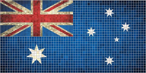 Mosaïque du drapeau australien — Image vectorielle
