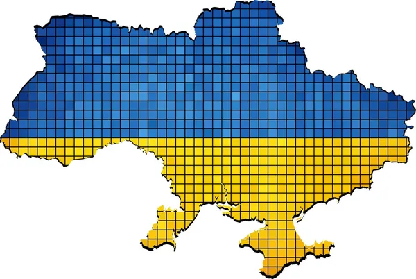 Великая мозаика на карте Украины — стоковый вектор