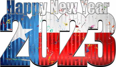 İçinde Teksas bayrağı olan 2023 yılınız kutlu olsun. 2023 YILI YILI YIL NUMERALS, 2023 Teksas Bayrak Numarası