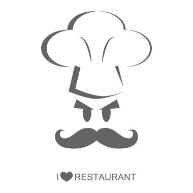 Restoran 5, Şef karakter izole beyaz zemin üzerine