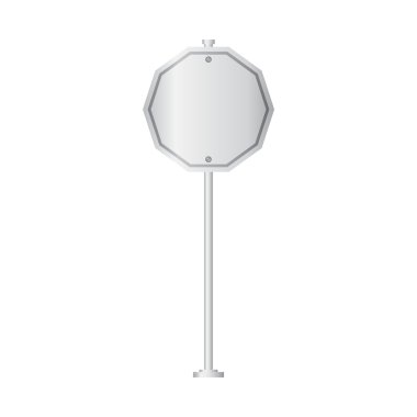 İzole beyaz zemin üzerine metal tabelasını vektör