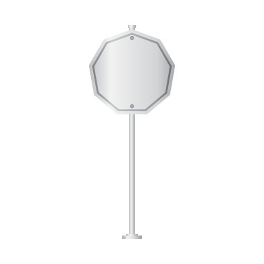 İzole beyaz zemin üzerine metal tabelasını vektör