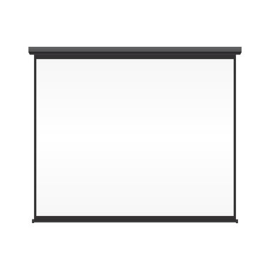 Boş projeksiyon ekran vektör izole beyaz zemin üzerine