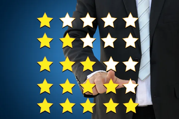 Bewertung der Geschäftsleistung im Rating-Konzept — Stockfoto