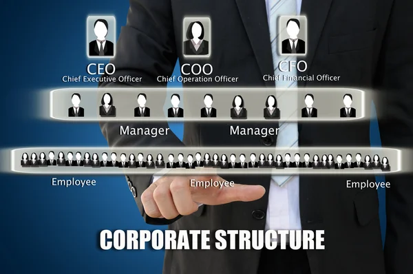Cuadro de estructura corporativa del concepto de negocio —  Fotos de Stock