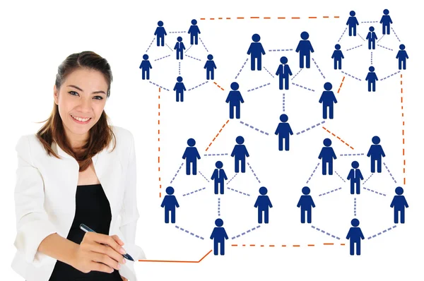 Business network for teamwork concept — Stock Photo, Image