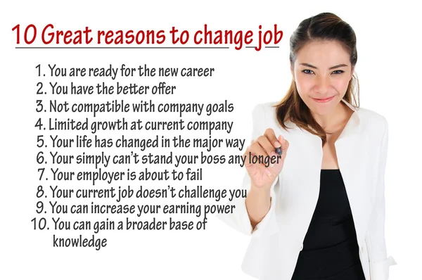 Reason to change job for human resources concept — Stock Photo, Image