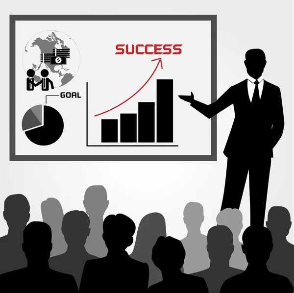 Business training en coaching concept — Stockvector