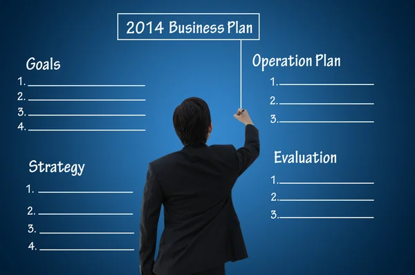 Plan de negocios 2014 con gráfico vacío o en blanco —  Fotos de Stock