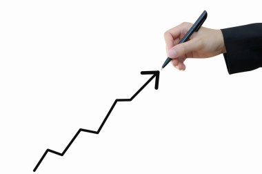 iş el çizim artan grafik