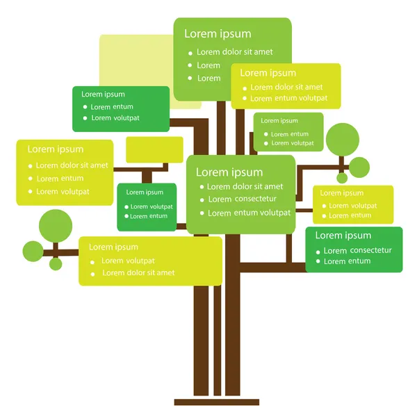 Concept de gabarit d'arbre, infographie — Image vectorielle